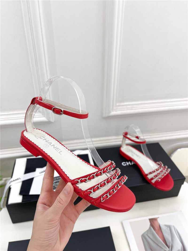 High Quality Luxury Chanel Counter Catwalk Style Chain Sandals – Style 57702 product detail