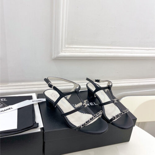 High Quality Luxury Chanel Counter Catwalk Style Chain Sandals