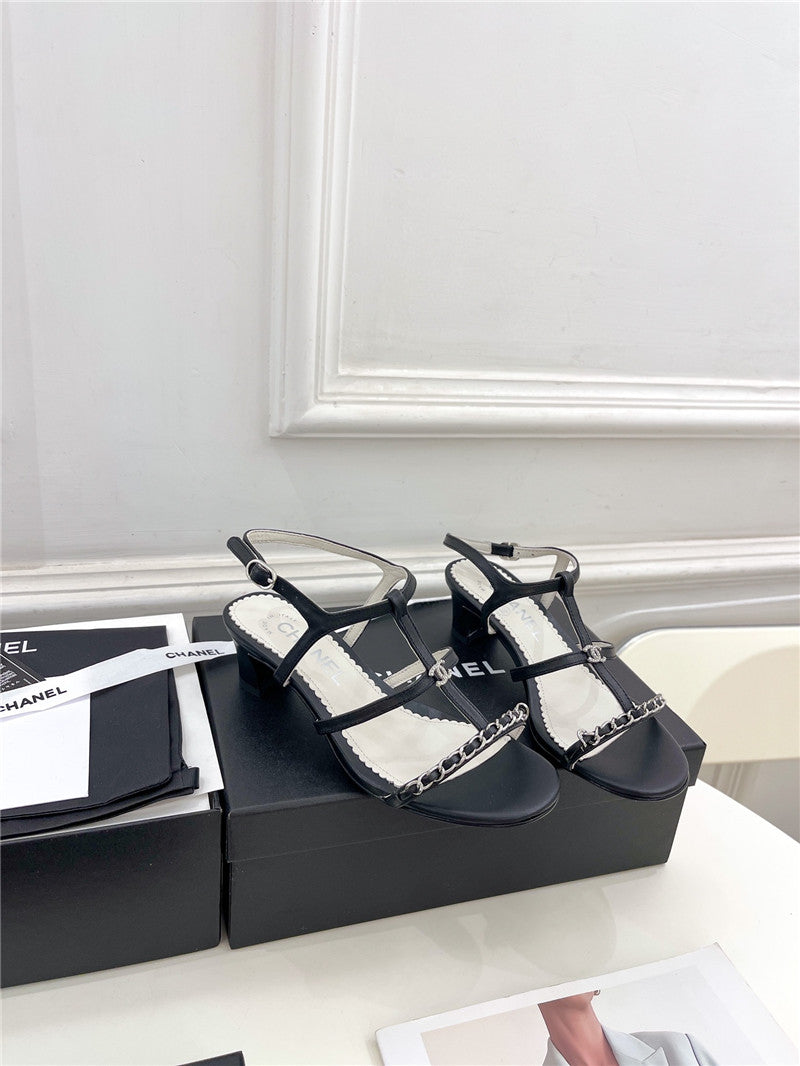 High Quality Luxury Chanel Counter Catwalk Style Chain Sandals