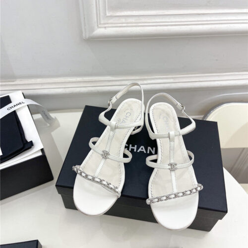 High Quality Luxury Chanel Counter Catwalk Style Chain Sandals – Style 30022 product detail