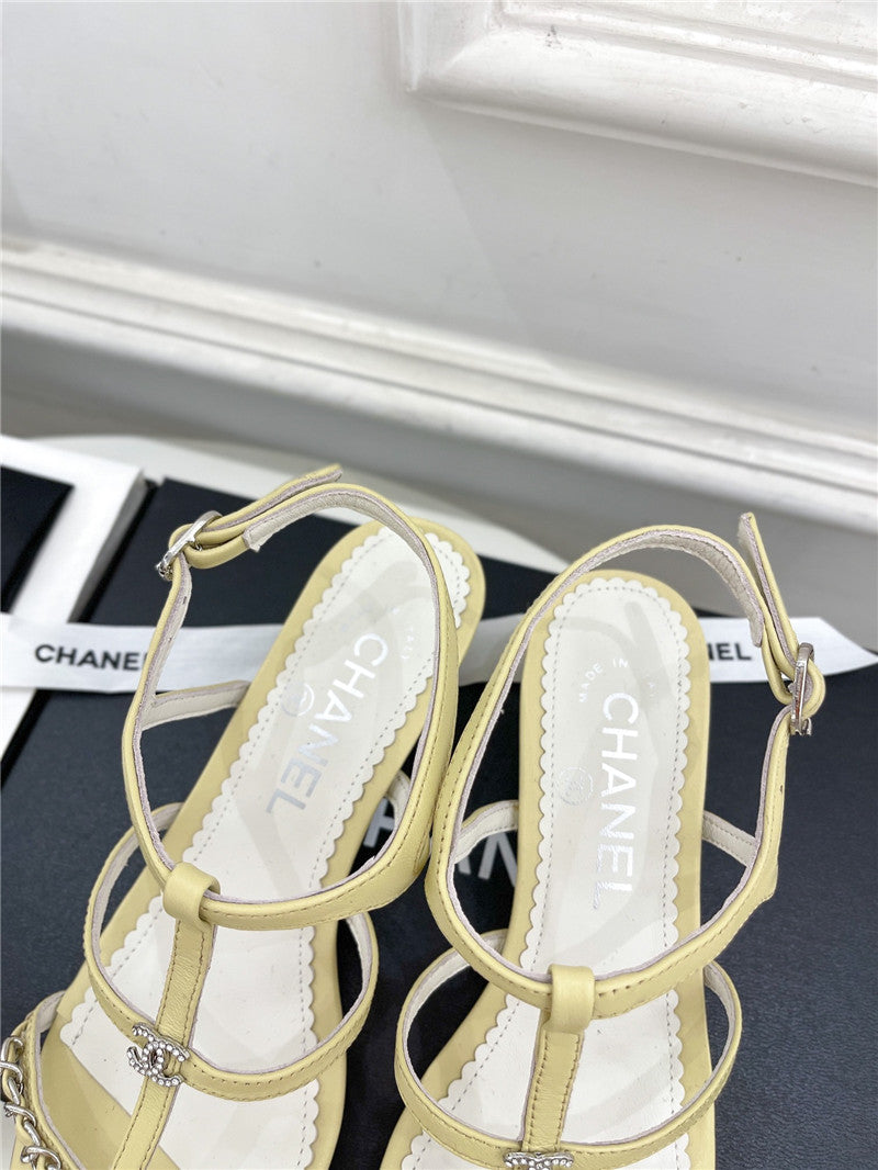 High Quality Luxury Chanel Counter Catwalk Style Chain Sandals – Style 64486 product detail