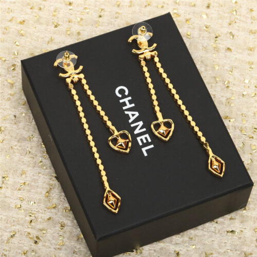 High Quality Luxury Chanel Diamond Double C Earrings – Style 49817 product detail