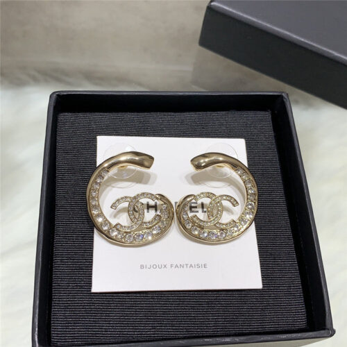 High Quality Luxury Chanel Double C Earrings – Style 49838
