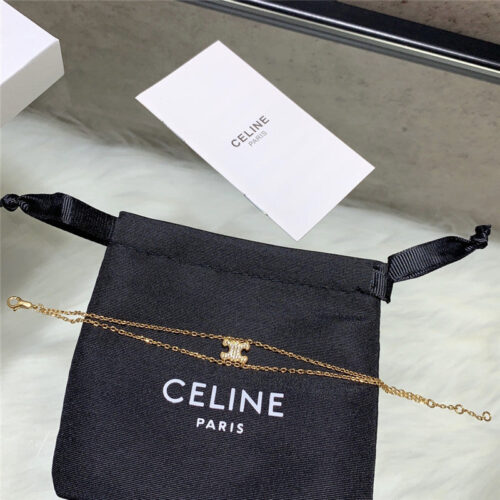 High Quality Luxury Celine Full Diamond Triumphal Arch Double Bracelet product detail