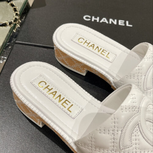 High Quality Luxury Chanel New Wooden Heel Slippers – Style 66790 product detail