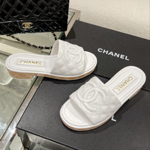 High Quality Luxury Chanel New Wooden Heel Slippers – Style 66790 product detail