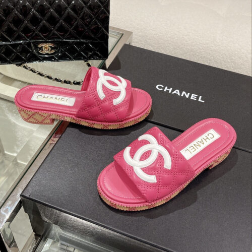 High Quality Luxury Chanel New Wooden Heel Slippers – Style 65094 product detail