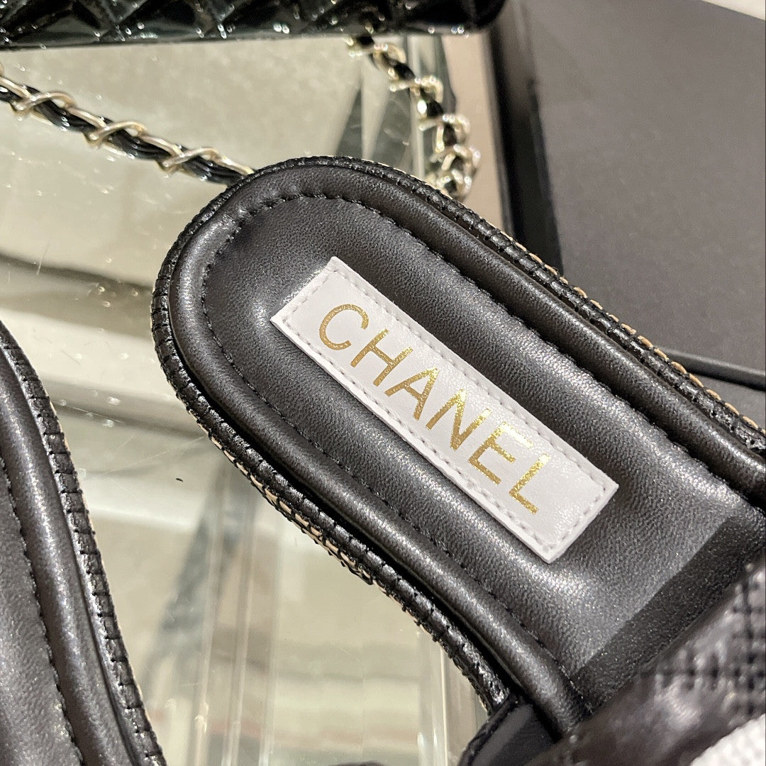 High Quality Luxury Chanel New Wooden Heel Slippers – Style 94470 product detail