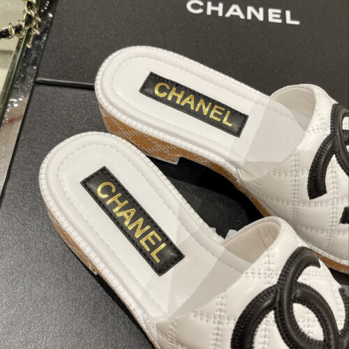 High Quality Luxury Chanel New Wooden Heel Slippers – Style 96166 product detail