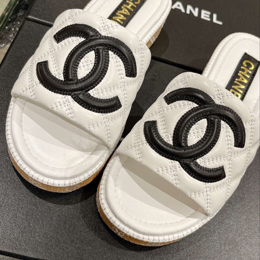 High Quality Luxury Chanel New Wooden Heel Slippers – Style 96166 product detail