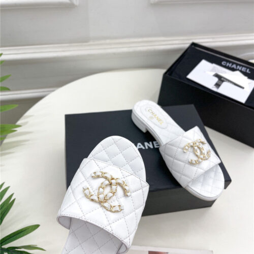 High Quality Luxury Chanel Counter Classic Double C Buckle Slippers – Style 85926 product detail