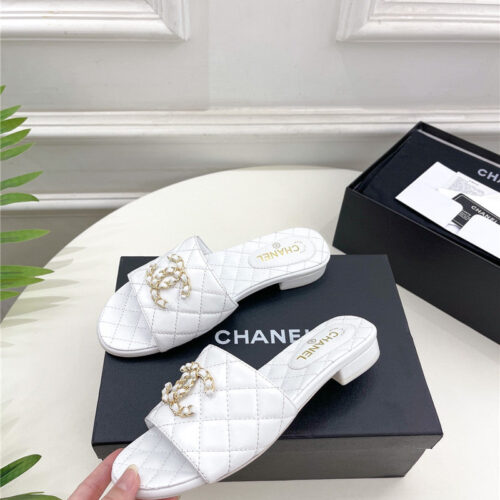 High Quality Luxury Chanel Counter Classic Double C Buckle Slippers – Style 85926 alternate view