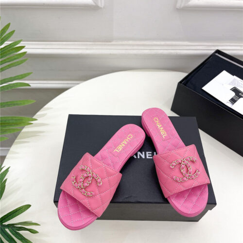 High Quality Luxury Chanel Counter Classic Double C Buckle Slippers – Style 54854 product detail