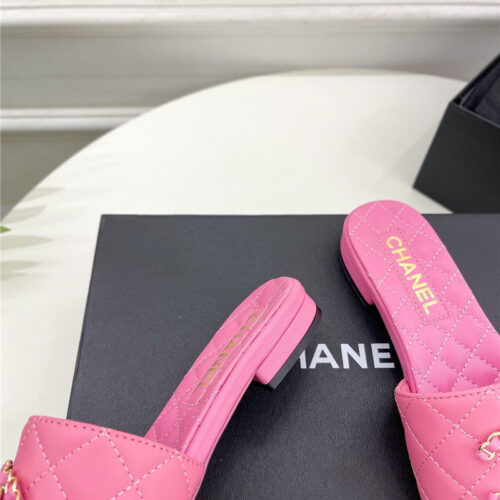 High Quality Luxury Chanel Counter Classic Double C Buckle Slippers – Style 54854 product detail