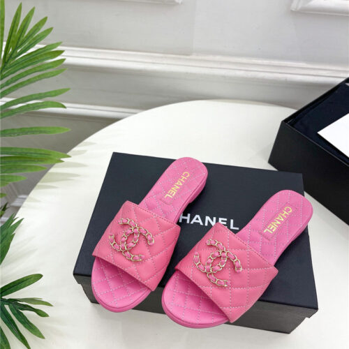 High Quality Luxury Chanel Counter Classic Double C Buckle Slippers – Style 54854 alternate view