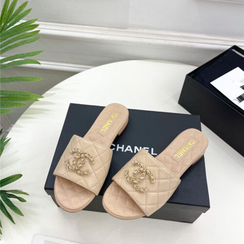 High Quality Luxury Chanel Counter Classic Double C Buckle Slippers – Style 56550 alternate view
