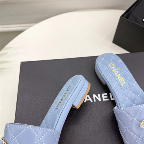 High Quality Luxury Chanel Counter Classic Double C Buckle Slippers product detail