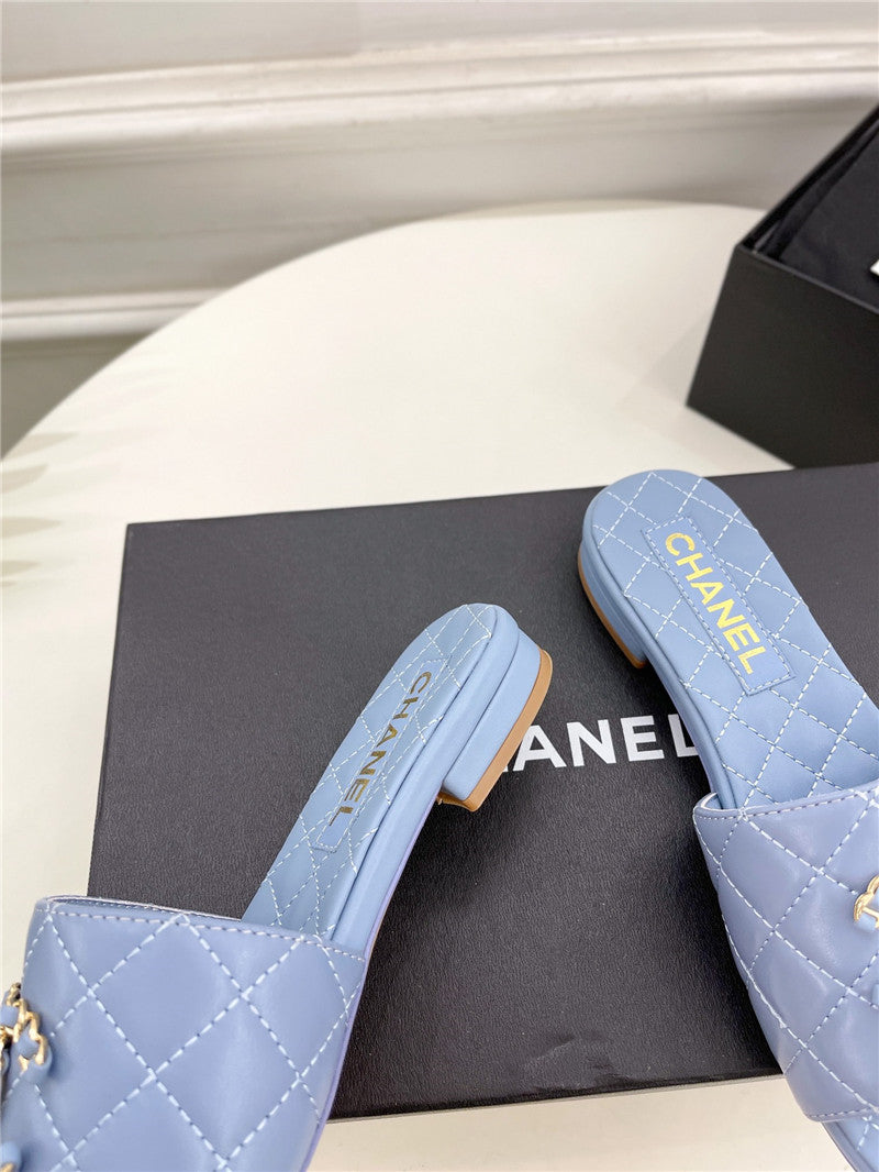 High Quality Luxury Chanel Counter Classic Double C Buckle Slippers product detail