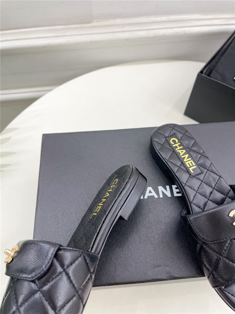High Quality Luxury Chanel Counter Classic Double C Buckle Slippers – Style 59942 product detail