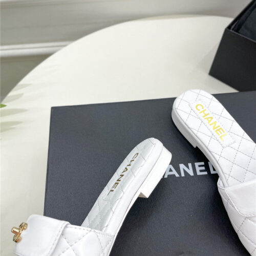 High Quality Luxury Chanel Counter Classic Double C Buckle Slippers – Style 28870 product detail