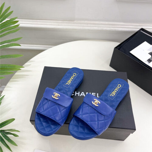 High Quality Luxury Chanel Counter Classic Double C Buckle Slippers – Style 33958 product detail
