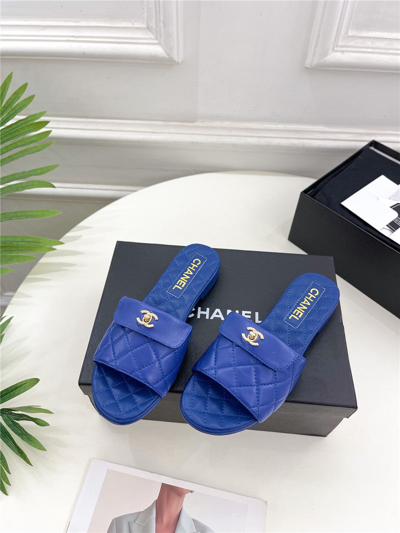 High Quality Luxury Chanel Counter Classic Double C Buckle Slippers – Style 33958 product detail