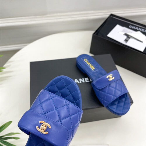 High Quality Luxury Chanel Counter Classic Double C Buckle Slippers – Style 33958 product detail
