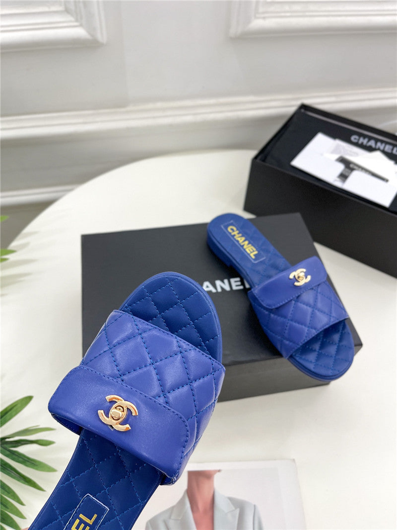 High Quality Luxury Chanel Counter Classic Double C Buckle Slippers – Style 33958 product detail
