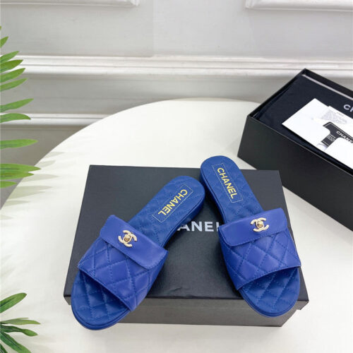 High Quality Luxury Chanel Counter Classic Double C Buckle Slippers – Style 33958 product detail