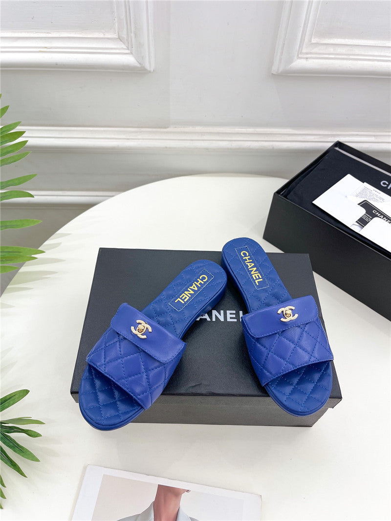 High Quality Luxury Chanel Counter Classic Double C Buckle Slippers – Style 33958 product detail