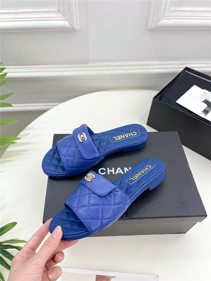 High Quality Luxury Chanel Counter Classic Double C Buckle Slippers – Style 33958 product detail