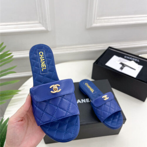 High Quality Luxury Chanel Counter Classic Double C Buckle Slippers – Style 33958 product detail