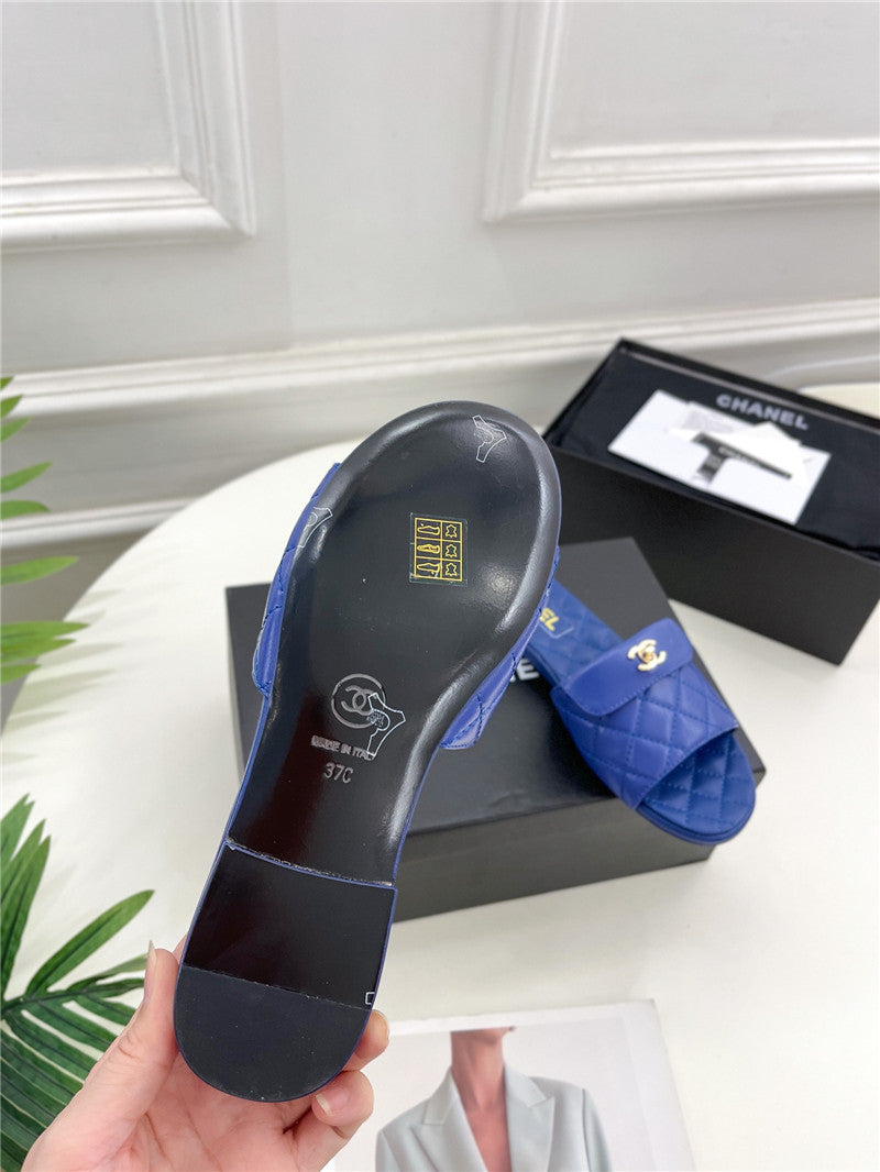 High Quality Luxury Chanel Counter Classic Double C Buckle Slippers – Style 33958 product detail
