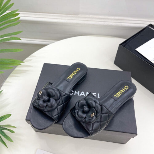 High Quality Luxury Chanel Counter Classic Camellia Slippers – Style 70118 alternate view