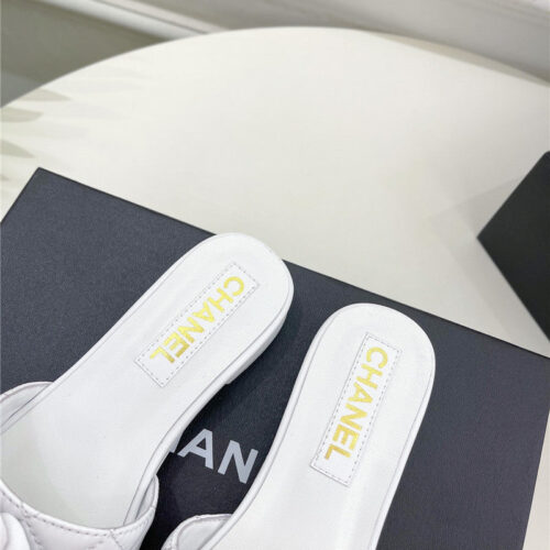 High Quality Luxury Chanel Counter Classic Camellia Slippers – Style 37350 product detail