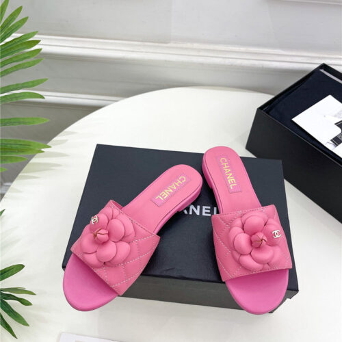 High Quality Luxury Chanel Counter Classic Camellia Slippers – Style 71814 alternate view