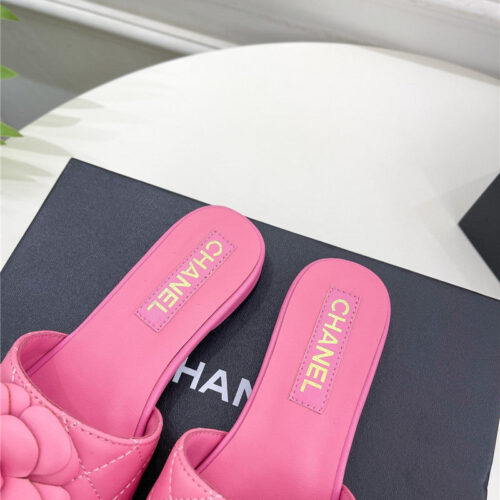 High Quality Luxury Chanel Counter Classic Camellia Slippers – Style 71814 product detail