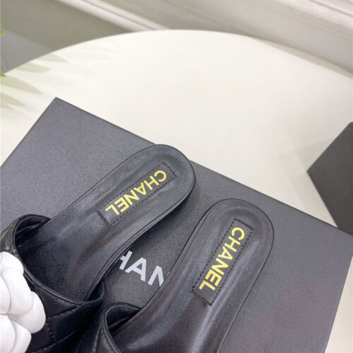 High Quality Luxury Chanel Counter Classic Camellia Slippers – Style 40742 product detail