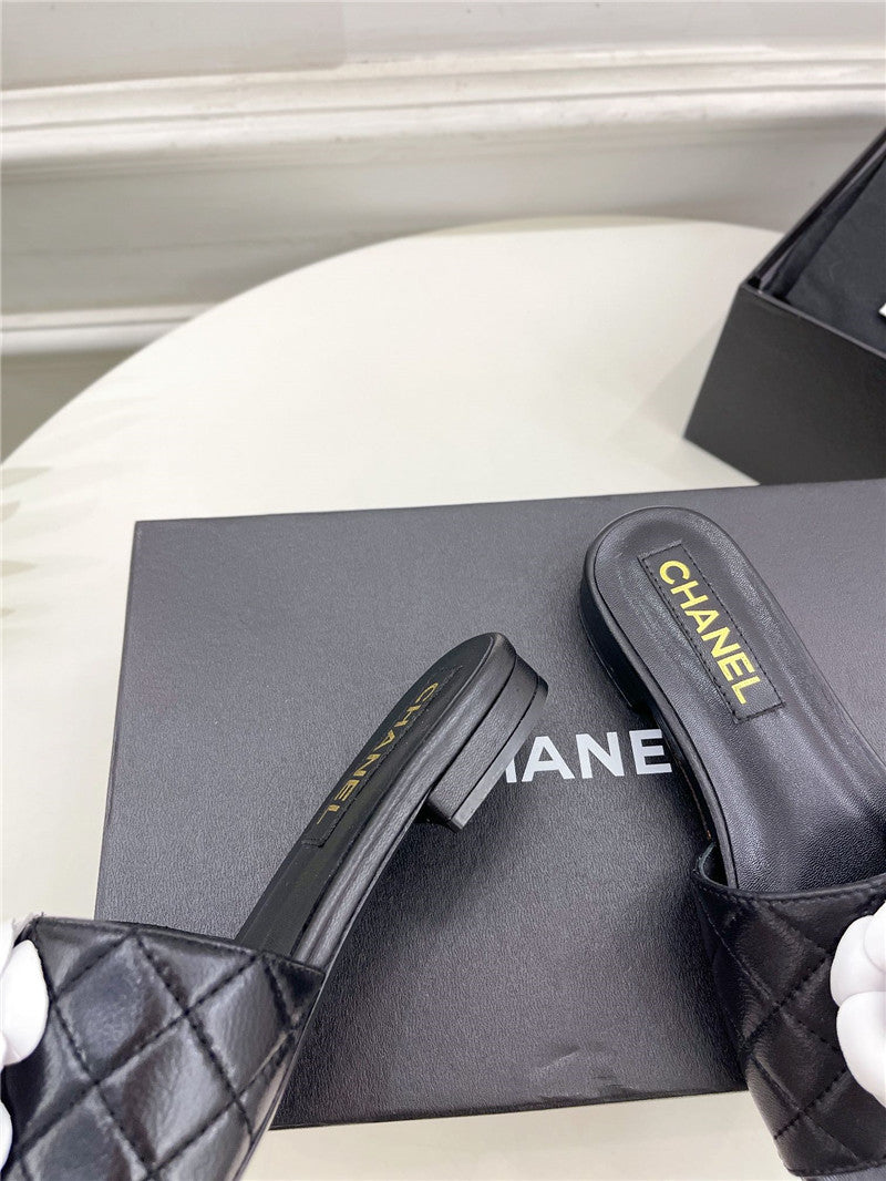 High Quality Luxury Chanel Counter Classic Camellia Slippers – Style 40742 product detail