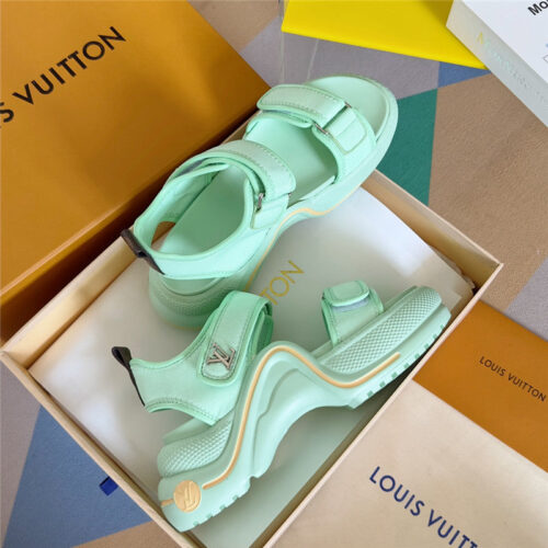 High Quality Luxury Louis Vuitton Velcro Polka Dot Sandals product detail
