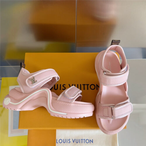 High Quality Luxury Louis Vuitton Velcro Polka Dot Sandals – Style 40611 alternate view
