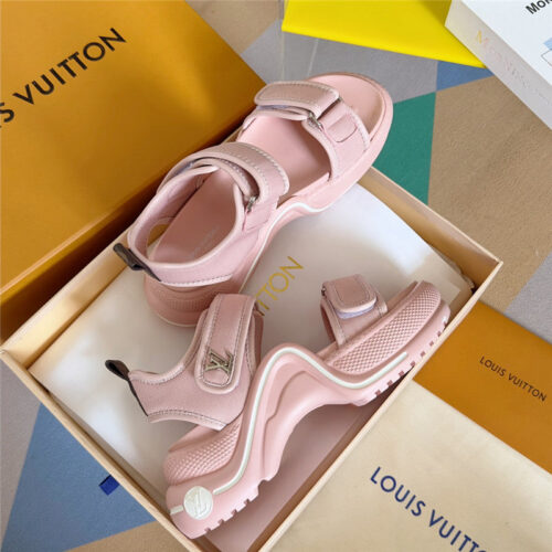 High Quality Luxury Louis Vuitton Velcro Polka Dot Sandals – Style 40611 product detail