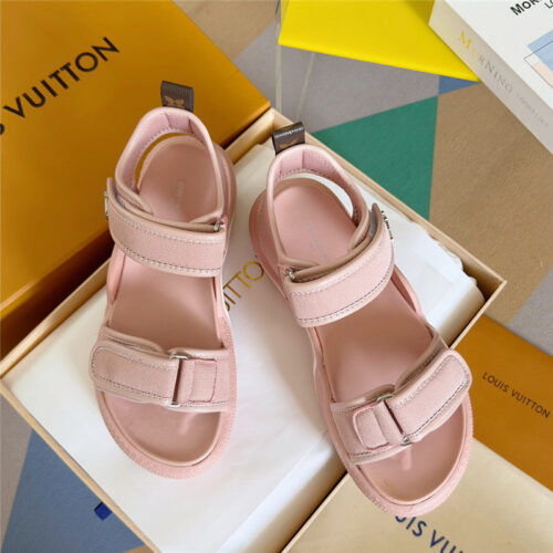 High Quality Luxury Louis Vuitton Velcro Polka Dot Sandals – Style 40611