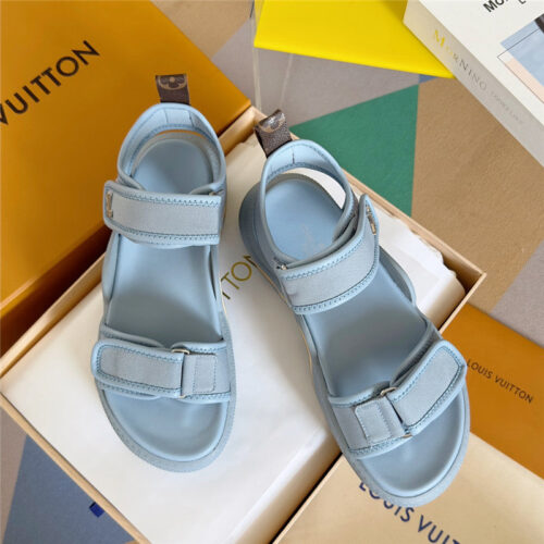High Quality Luxury Louis Vuitton Velcro Polka Dot Sandals – Style 63203 alternate view