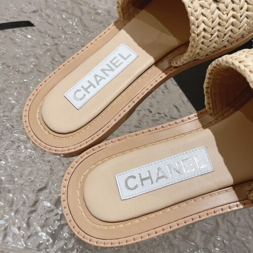 High Quality Luxury Chanel Rhinestone Woven Slippers product detail