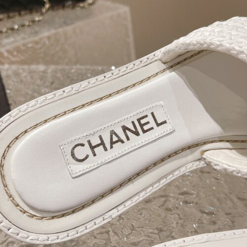 High Quality Luxury Chanel Rhinestone Woven Slippers – Style 56838 product detail