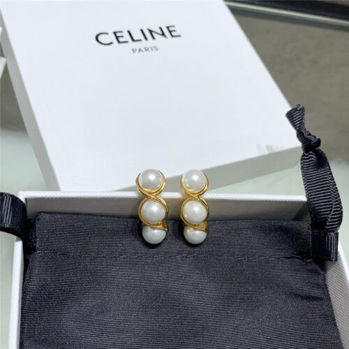 High Quality Luxury Celine Three Bead Earrings product detail