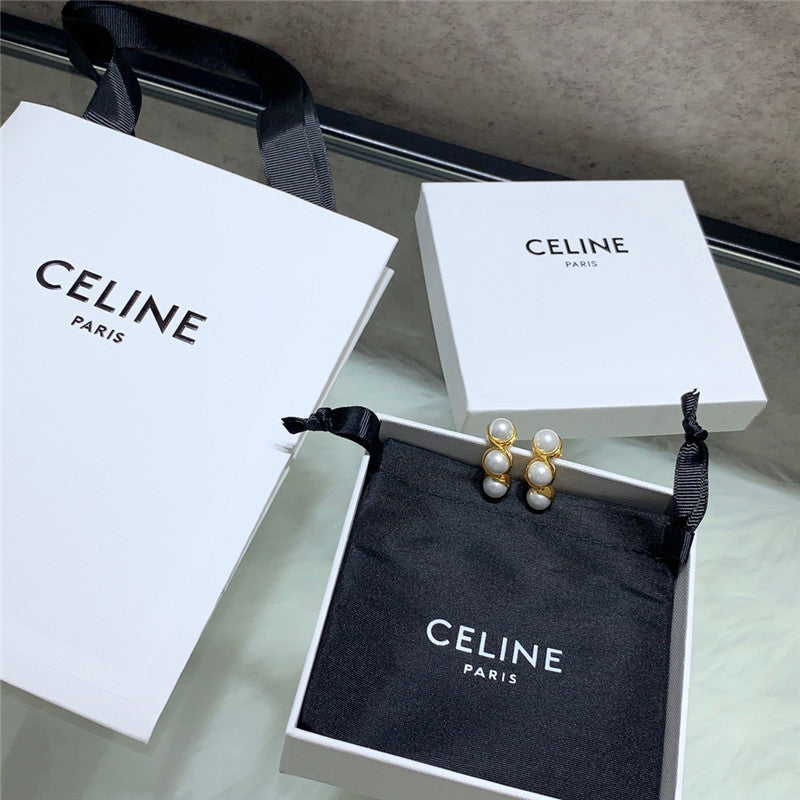 High Quality Luxury Celine Three Bead Earrings product detail
