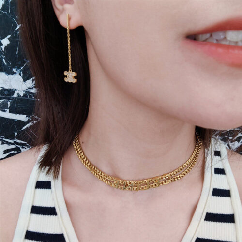 High Quality Luxury Celine Arc De Triomphe Tassel Earrings alternate view