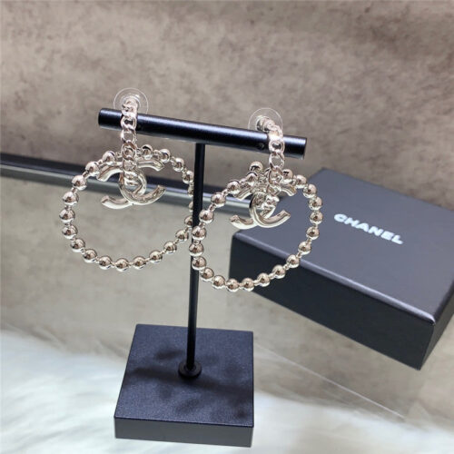 High Quality Luxury Chanel Glossy Large Hoop Earrings product detail